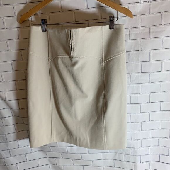 Express Off White High Waist Pencil Skirt Sz 12 - Picture 1 of 10